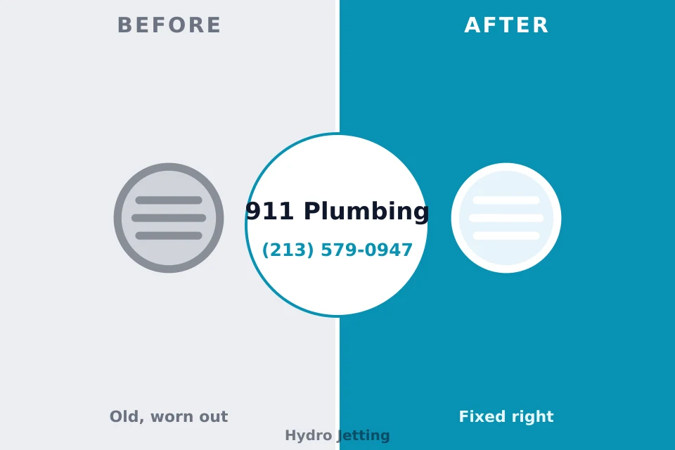 Before and after: plumbing repair Kendall Park, NJ